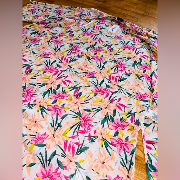 Jessica Simpson womens open long duster kimono L NEW cardigan Multicolor f - Picture 8 of 9